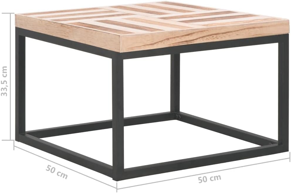 Solid Wood Coffee Table for Living Room, Modern Accent Center Table, Compact Couch Side Table for Apartment, Office & Lounge Spaces