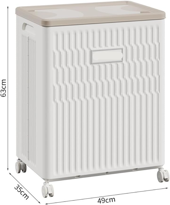 Foldable Storage Bin with Wheels and Flip-Top Lid, Large Capacity Rolling Organizer Box for Home, Closet, Bedroom & Garage Storage