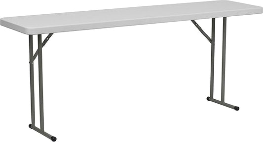 4-Pack 6-Foot Commercial Folding Tables, Heavy-Duty Indoor Outdoor Event Tables for Training, Banquets, Conferences & Classroom Use