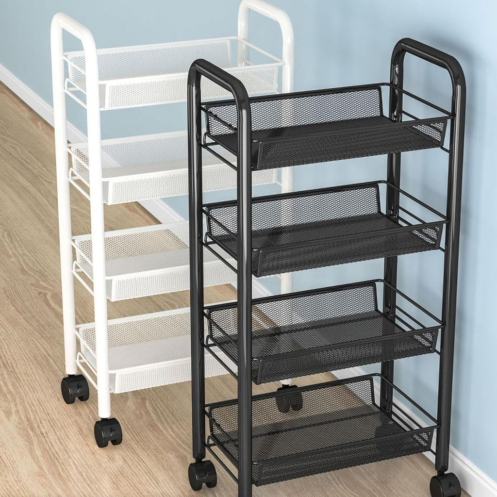 Multipurpose Carbon Steel Kitchen Storage Shelf, Fruit and Vegetable Organizer Basket Rack for Countertop, Pantry & Home Organization